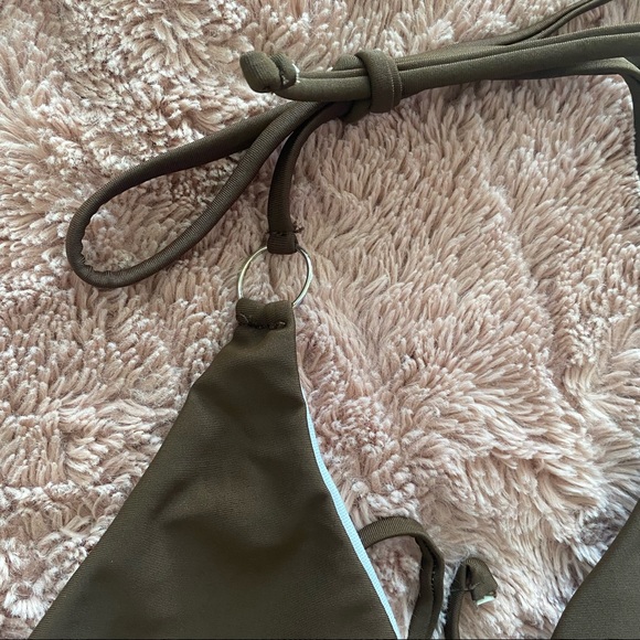 Brown Silver Hoop Bikini Top - Picture 4 of 4